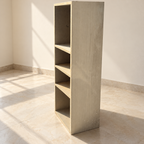 One photographed four-compartment bookshelf; second seller-listed unit not shown