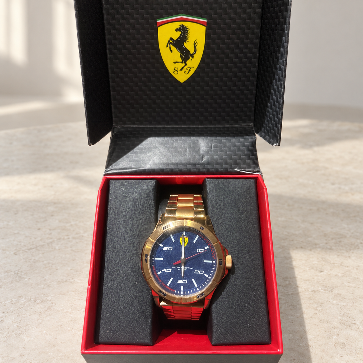 Ferrari-Branded Wristwatch with Box - giveasy hero