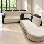 L-Shaped 5-Seater Fabric Sofa - giveasy hero