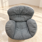 One photographed grey lounge chair; Needs Repair; second seller-listed chair not shown