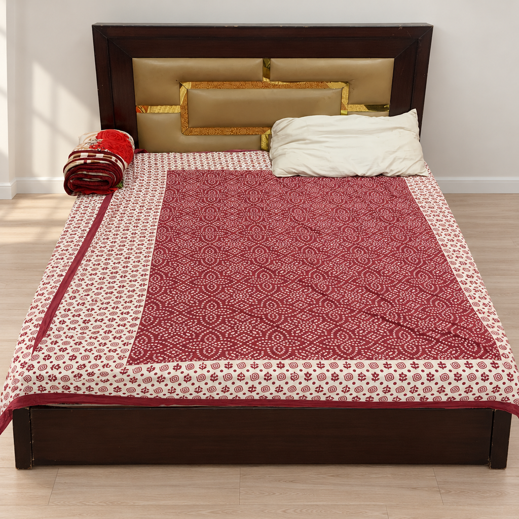 Double Bed with Hydraulic Storage, Dark Wood Finish - giveasy hero