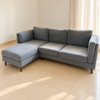 Lakkadhaara Grey 3-Seater L-Shaped Sofa - hero