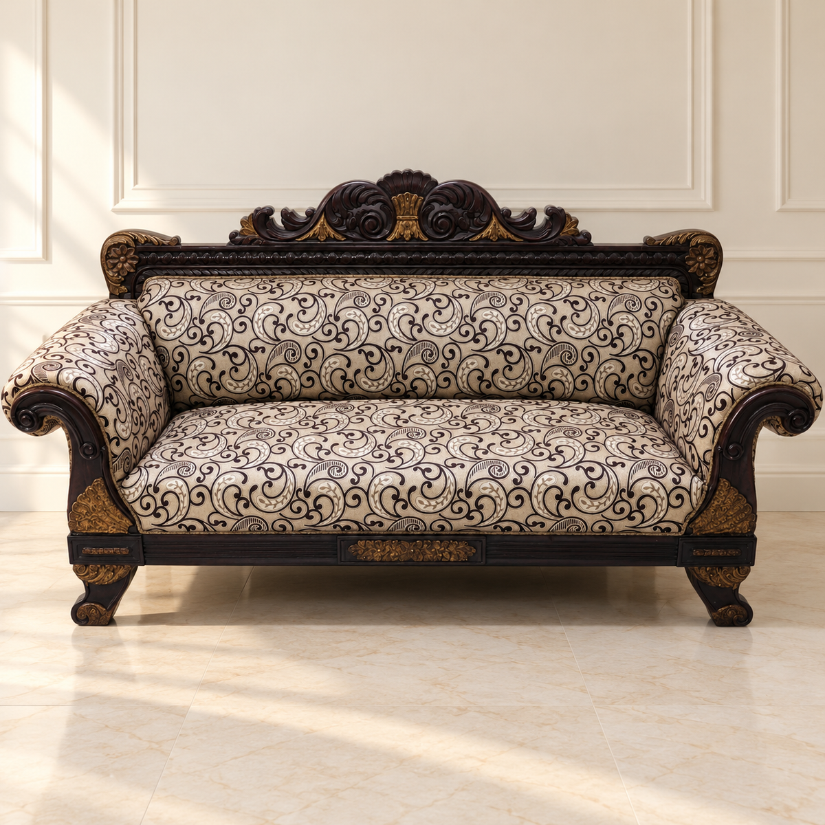 Carved Maharaja Sofa Set, Centre Table Listed - seller-photo representative hero