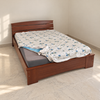 Queen-Size Brown Bed Frame, Laminate Repair Needed - hero