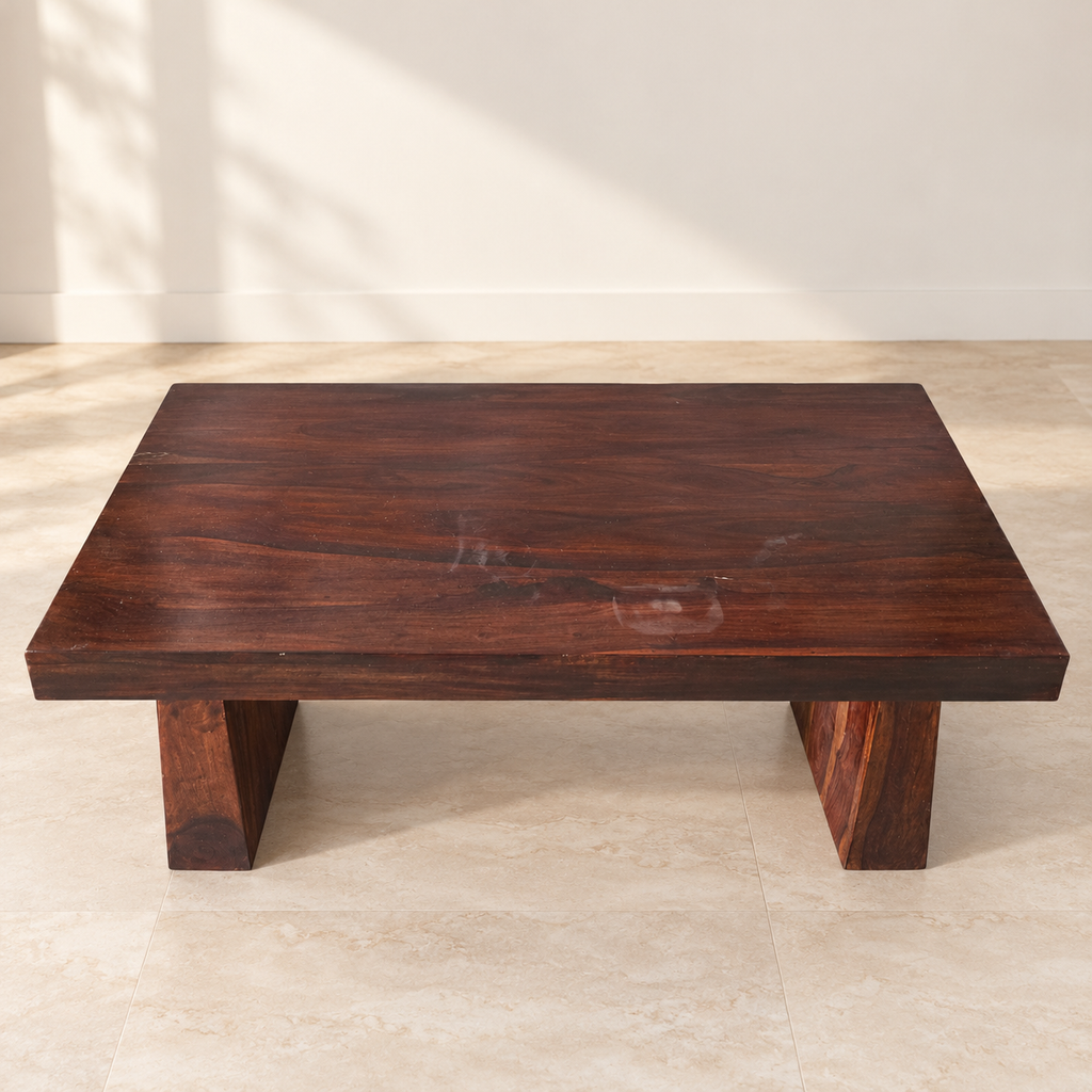 Sheesham Wood Rectangular Coffee Table - hero