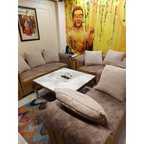 Beige 3+2+2 Sofa Set - used living-room in Delhi - photo 1