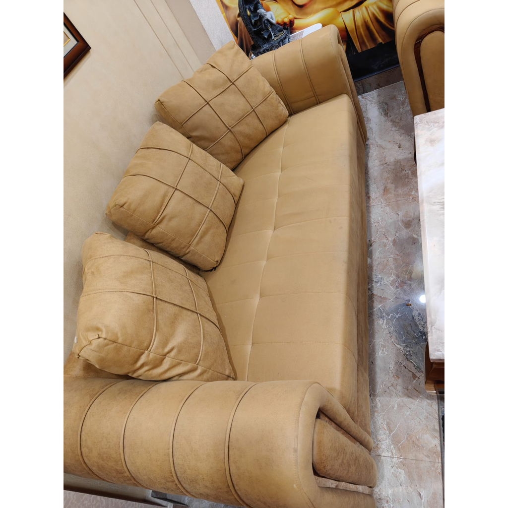 Beige 3+2+2 Sofa Set - used living-room in Delhi - photo 6
