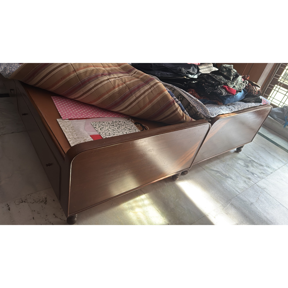 Wooden Single Bed Pair - used bedroom in Gurugram - photo 1