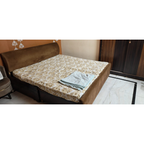 King Size Brown Upholstered Bed with Two Mattresses - used in Delhi - photo 2