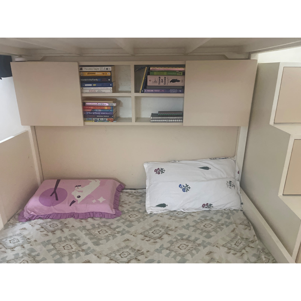 White and Beige Bunk Bed with Storage and Mattresses - used in Delhi - photo 4