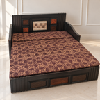 Wooden Sofa Cum Bed with Storage, 5.5 x 6.5 ft - used item in Gurugram