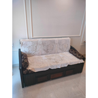 Wooden Sofa Cum Bed with Storage, 5.5 x 6.5 ft - used item in Gurugram - photo 1