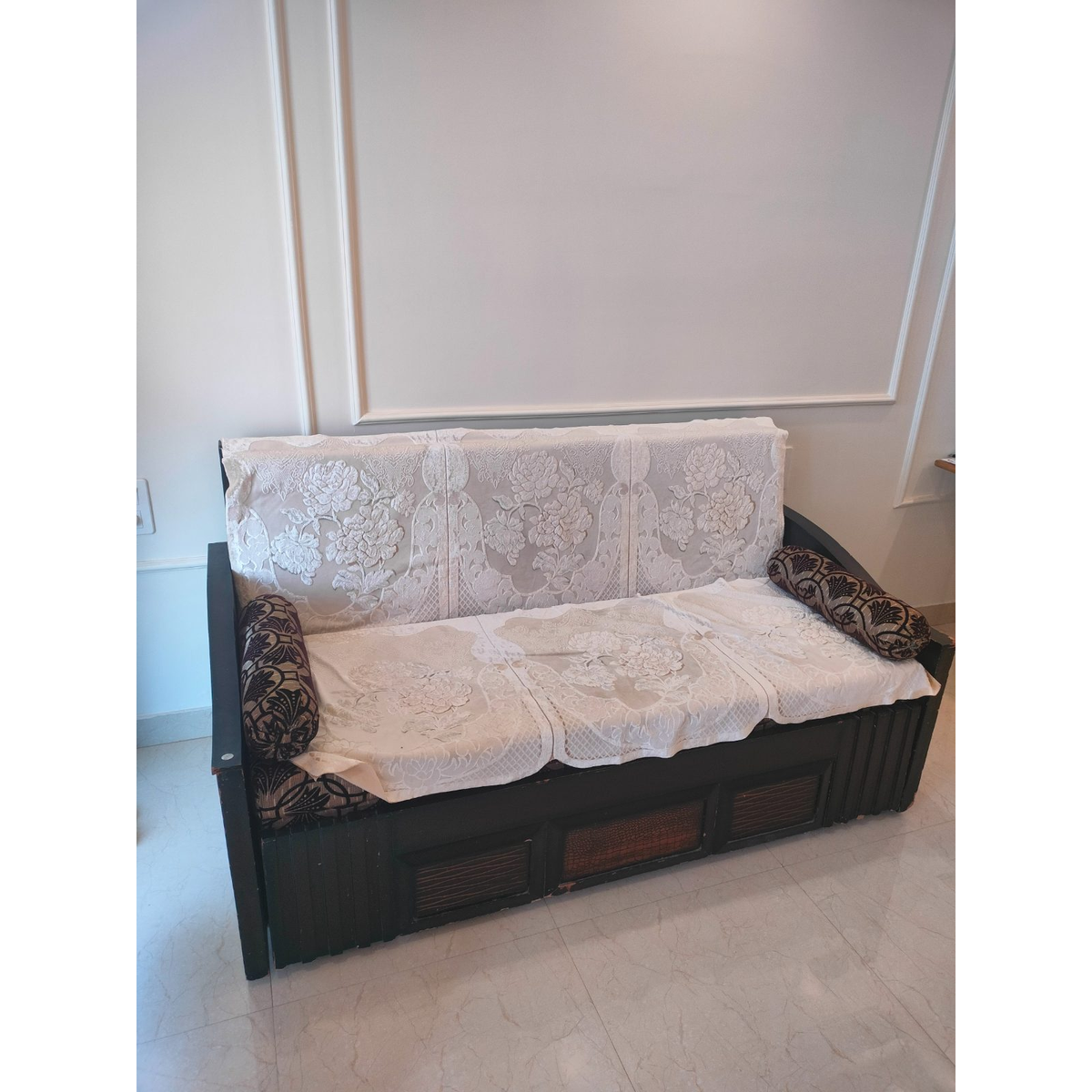 Wooden Sofa Cum Bed with Storage, 5.5 x 6.5 ft - used item in Gurugram - photo 1