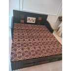 Wooden Sofa Cum Bed with Storage, 5.5 x 6.5 ft - used item in Gurugram - photo 5