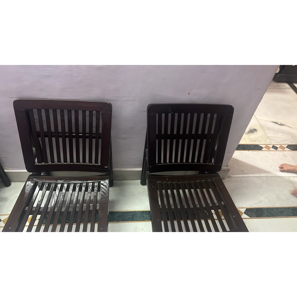 Solid Teak 3+1+1 Sofa Set with Glass Centre Table - used item in Delhi - photo 1
