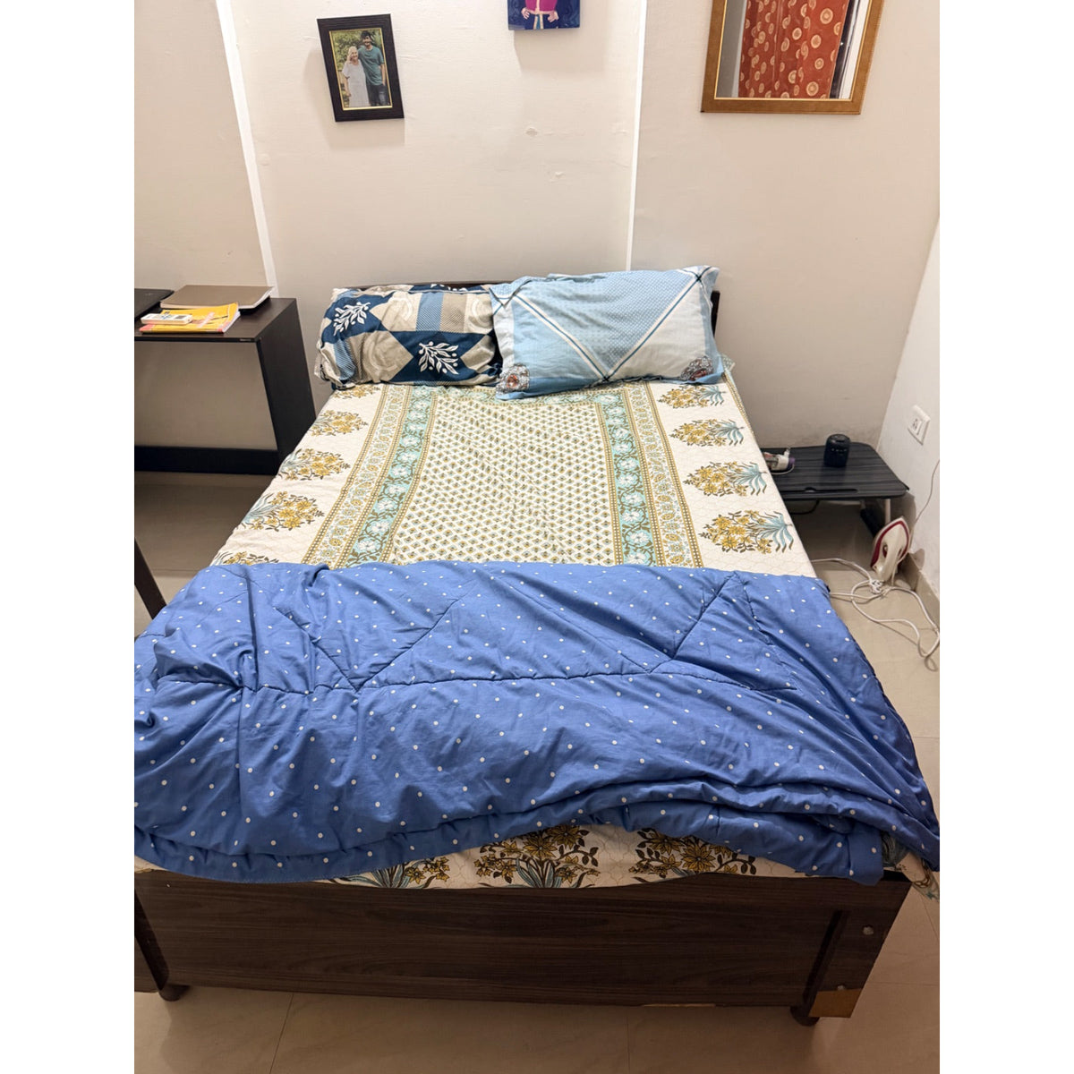 Queen-Size Bed, Side Panel Needs Repair - seller photo 2