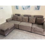 L-Shaped Sofa and Diwan Bundle - used living-room in Gurugram - photo 1