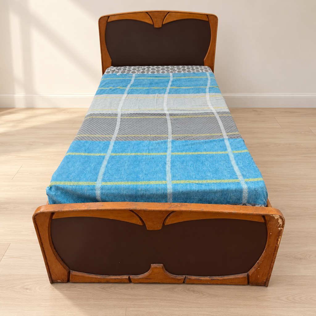 Wooden Single Storage Bed with Mattress - hero