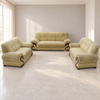 Light Green Fabric Sofa Set, 3+2+2 in a neutral room