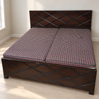 Double bed with two mattresses - used bedroom furniture in Gurugram - hero