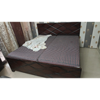 Double bed with two mattresses - used bedroom furniture in Gurugram - photo 3