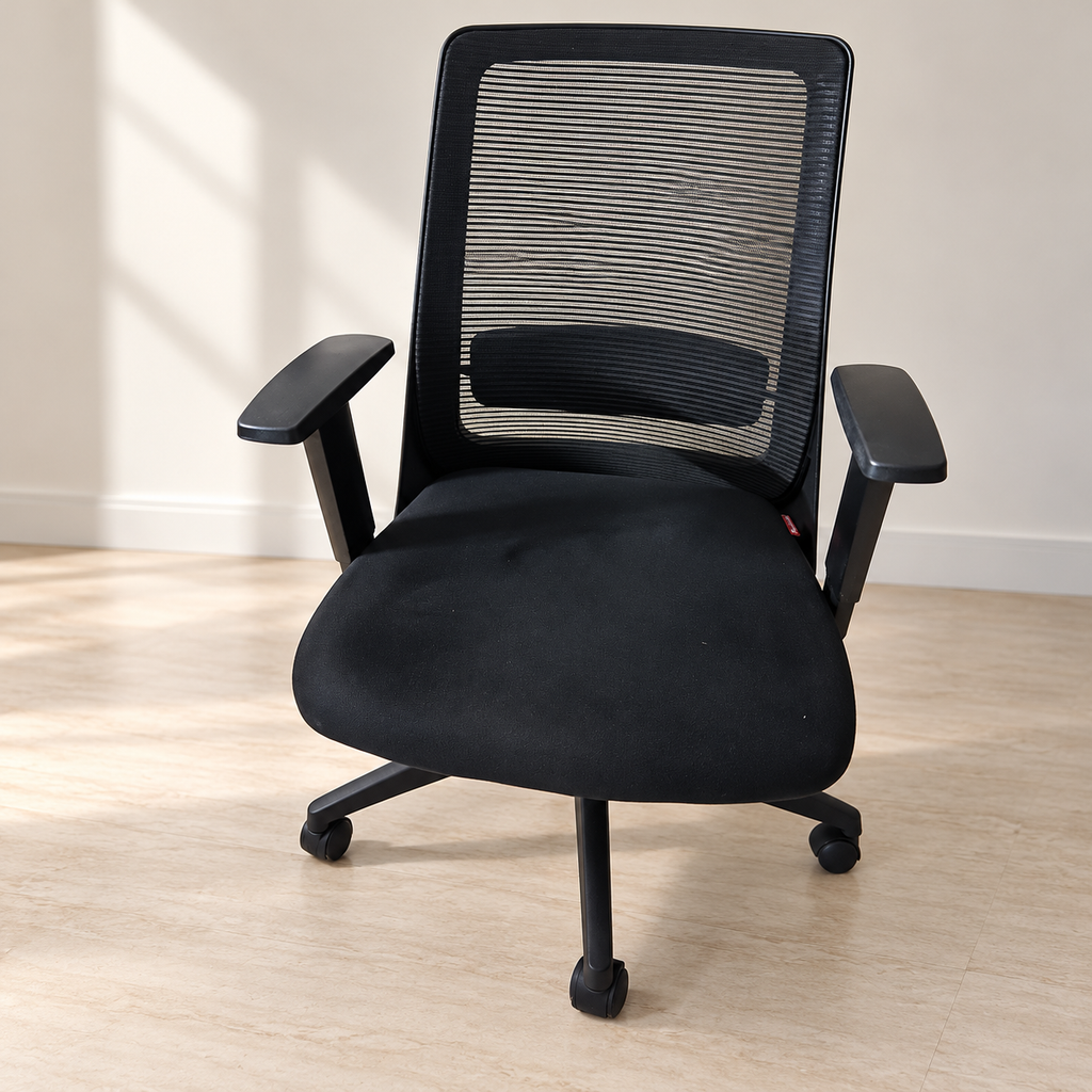 Featherlite Mesh-Back Office Chair in a neutral room