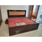Two Wooden Bed Frames with Padded Headboards - used bedroom in Faridabad - photo 4