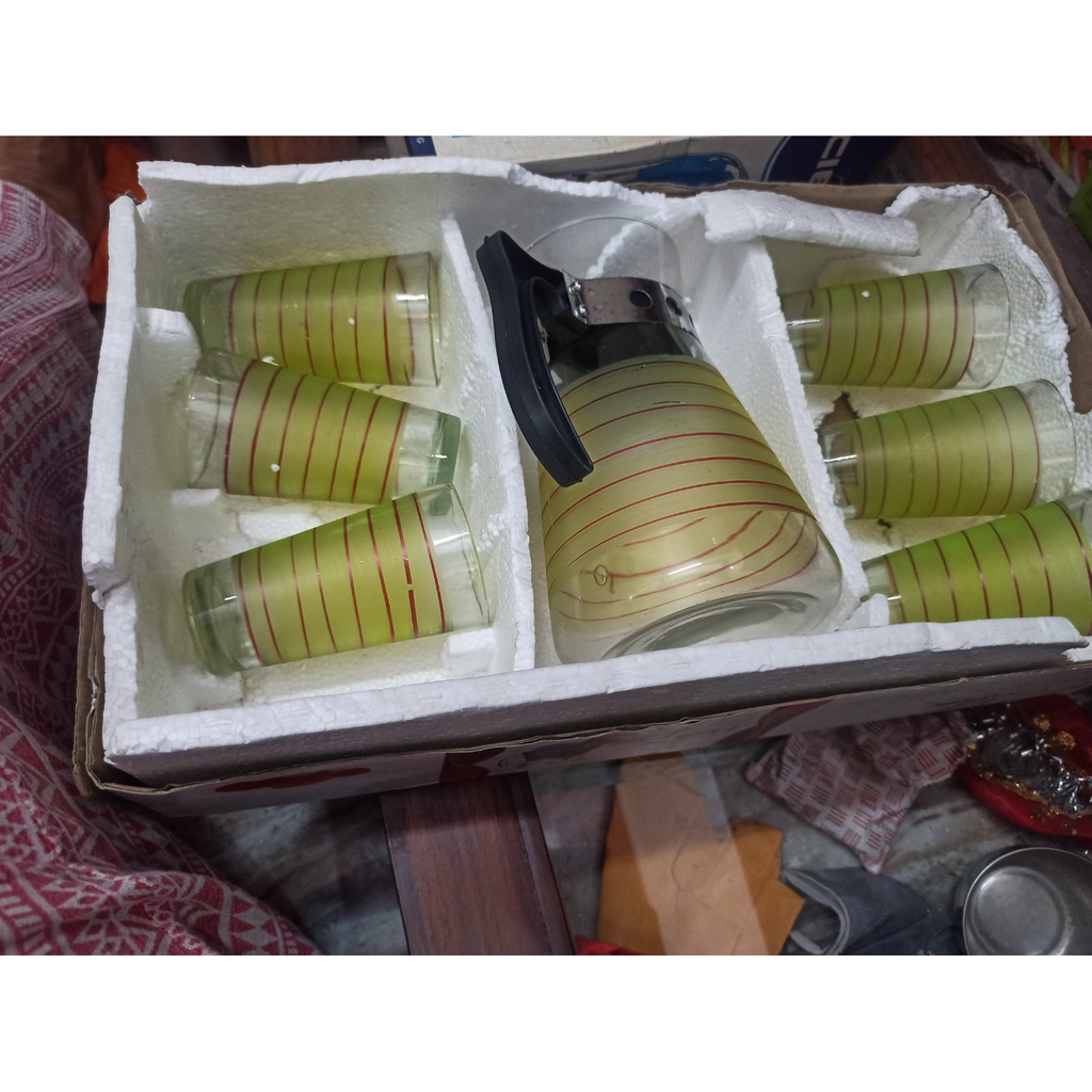 7-Piece Glass Juice Set with Jug and 6 Glasses - used kitchen appliances in Gurugram - photo 1