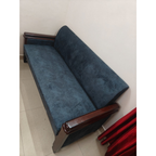 3+1+1 Wooden Sofa Set with Floral Covers - used living room in Delhi - photo 7