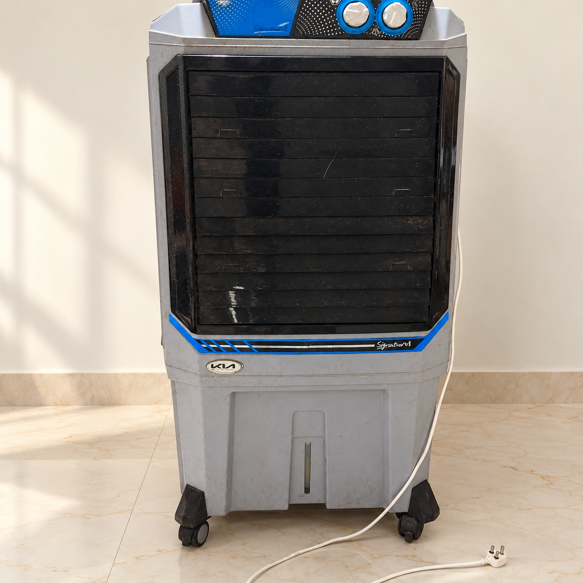 Grey and Blue Air Cooler on Castors - resale hero