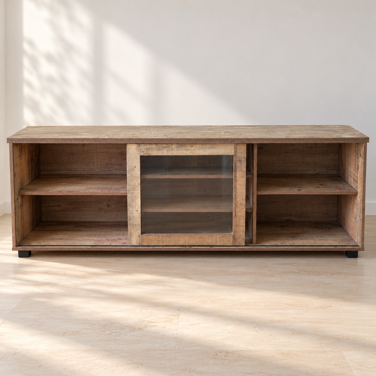 Wood-Finish TV Cabinet with Sliding Glass Door - Regularly Used - Delhi - hero