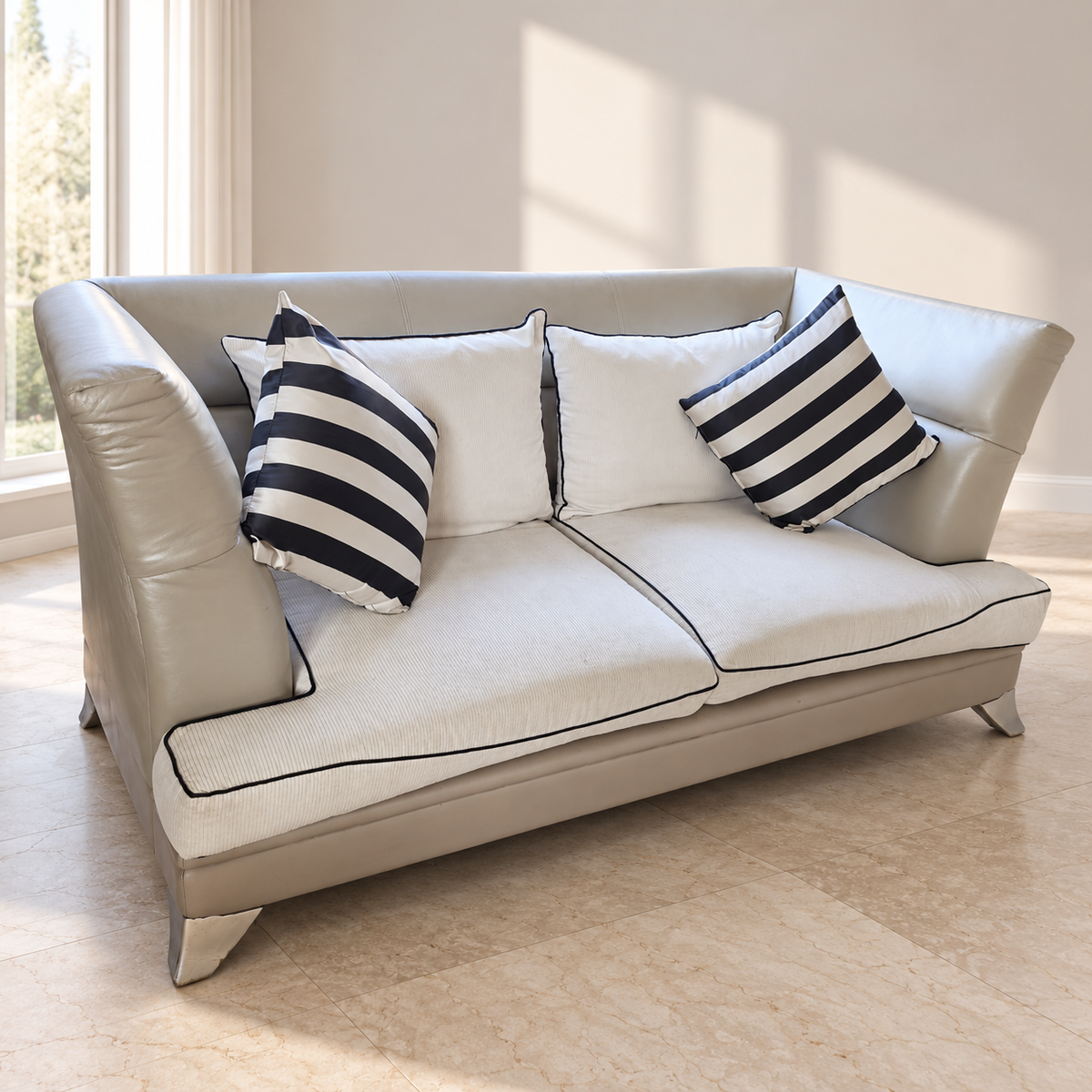 Anjali Goel Ivory Three-Seater Sofa - Lightly Used - Delhi - hero