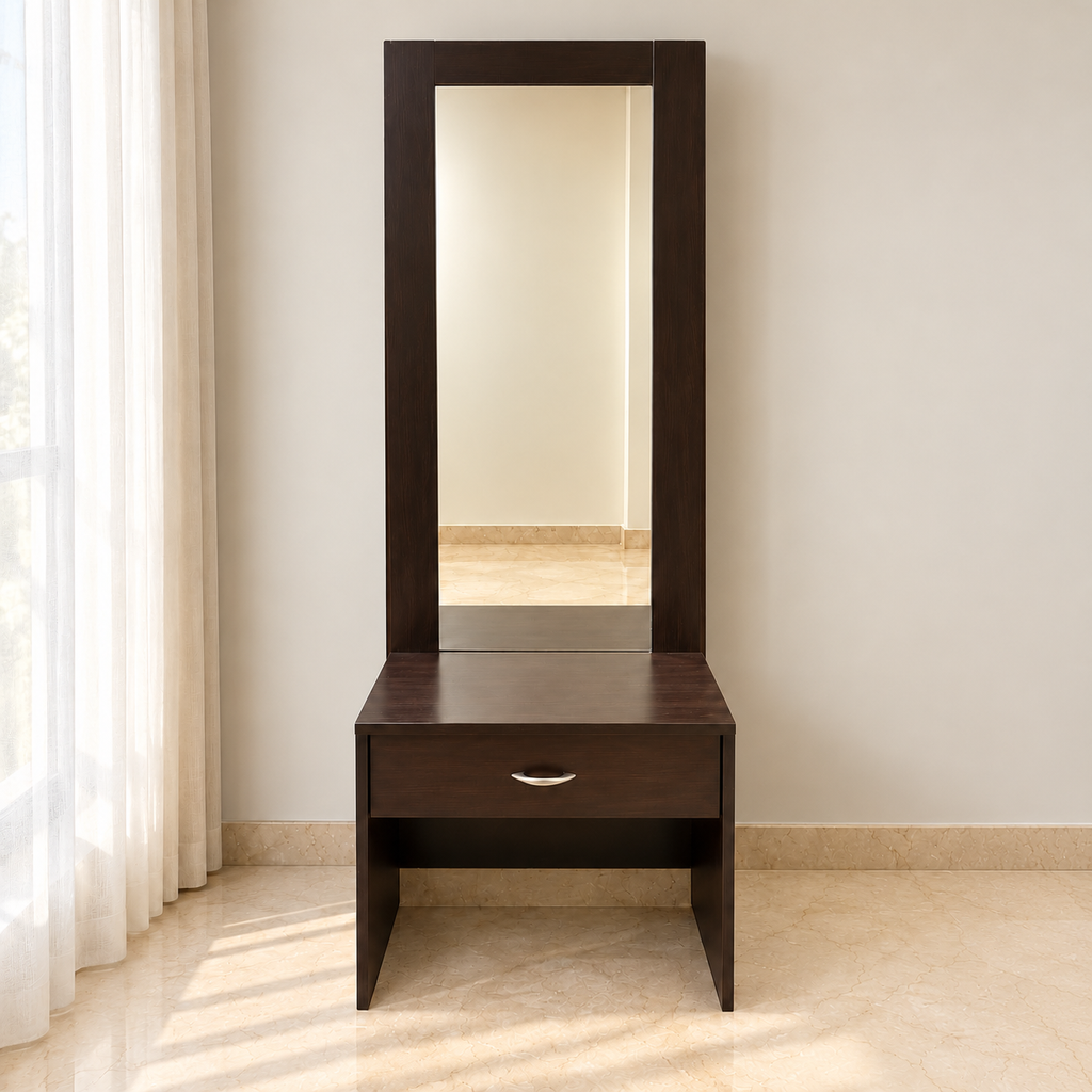 Pepperfry Dressing Table with Tall Mirror and Drawer - Gurugram - hero