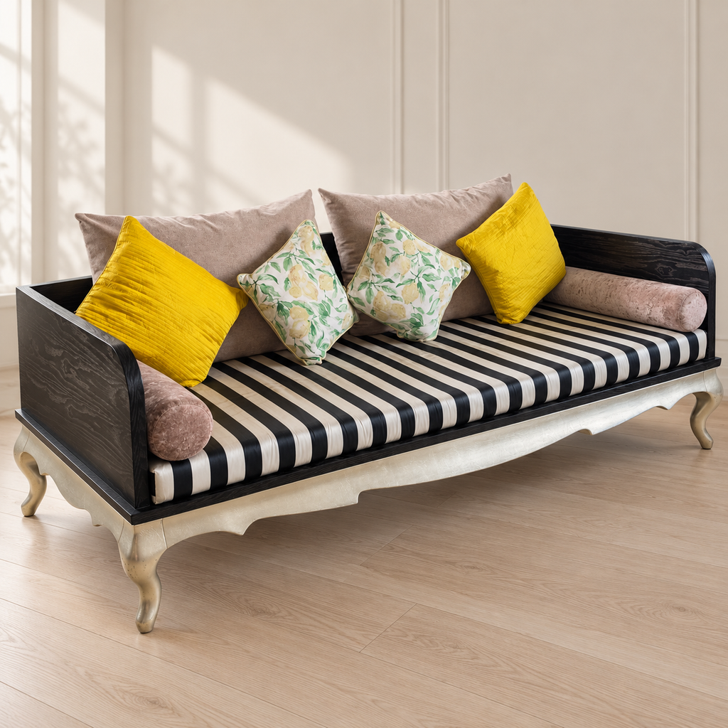 Anjali Goel Striped Three-Seater Sofa - Lightly Used - Delhi - hero