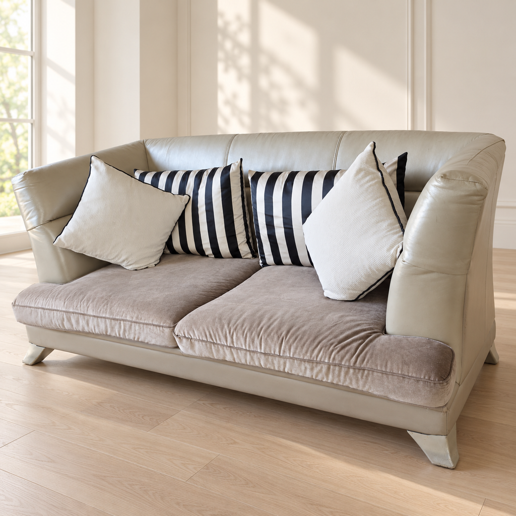 Anjali Goel Three-Seater Satin Cotton Sofa - Lightly Used - Delhi - hero