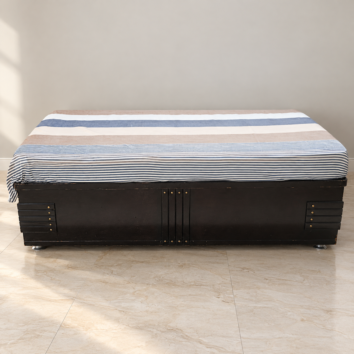 Single Storage Bed with Sleepwell Mattress, 3 x 6 Ft - Regularly Used - Gurugram