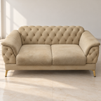 Get My Couch 2-Seater Tufted Fabric Sofa - Lightly Used - Gurugram