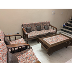 Wooden Sofa Set with Table - used living-room in Ghaziabad - photo 2