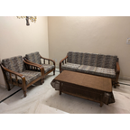 Wooden Sofa Set with Table - used living-room in Ghaziabad - photo 6