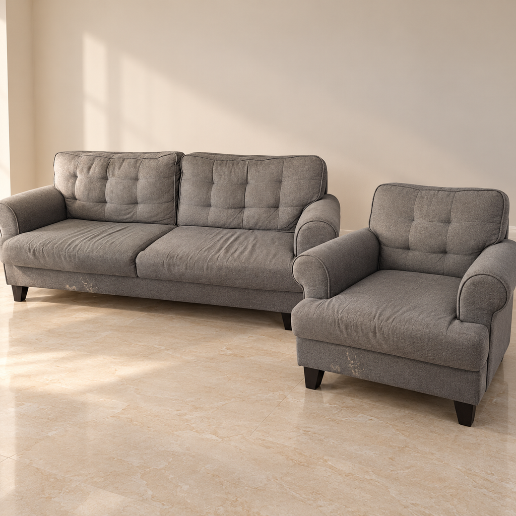 Hometown Grey 3+1 Sofa Set - hero
