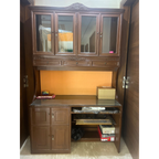 Carved Wooden Display and Storage Cabinet - photo 2