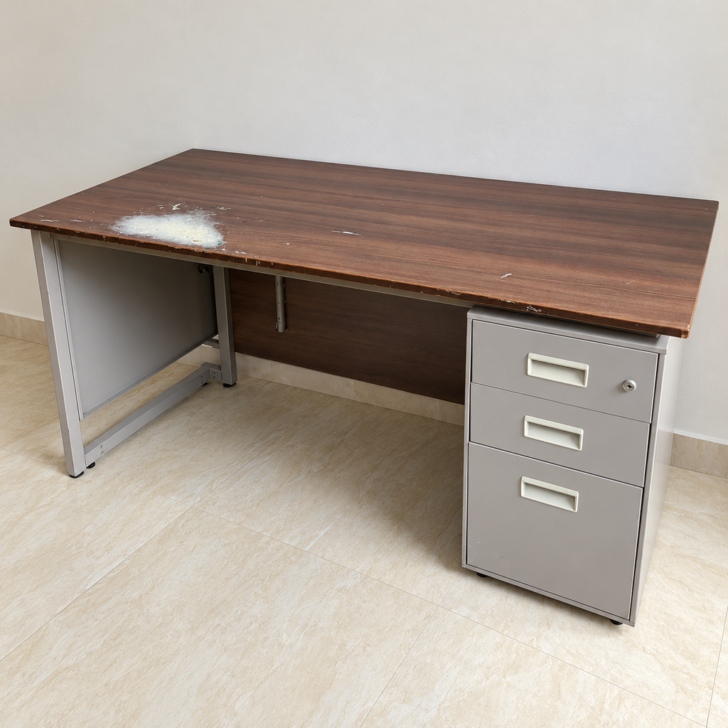 Godrej Study Desk with Three Lockable Drawers