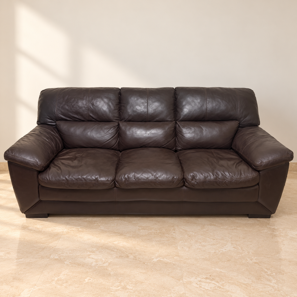 3-Seater Leather Sofa - Gurugram
