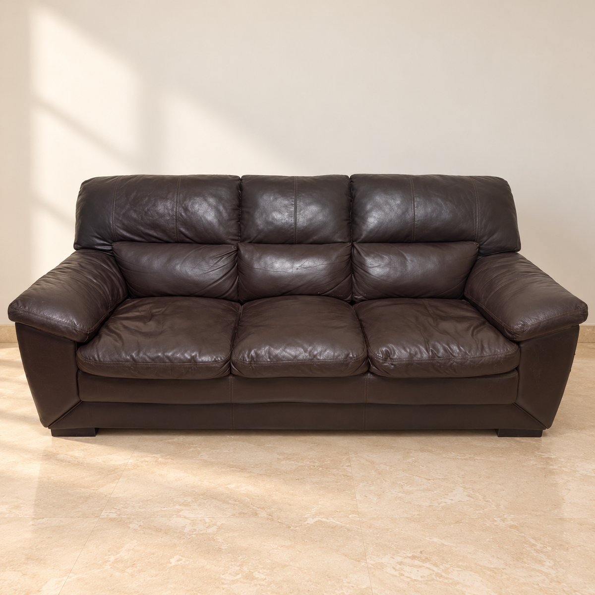 3-Seater Leather Sofa - Gurugram