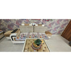 7 seater sofa with 2 poufees - photo 3