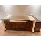 Glass-Top Office Desk with Right Return - photo 1