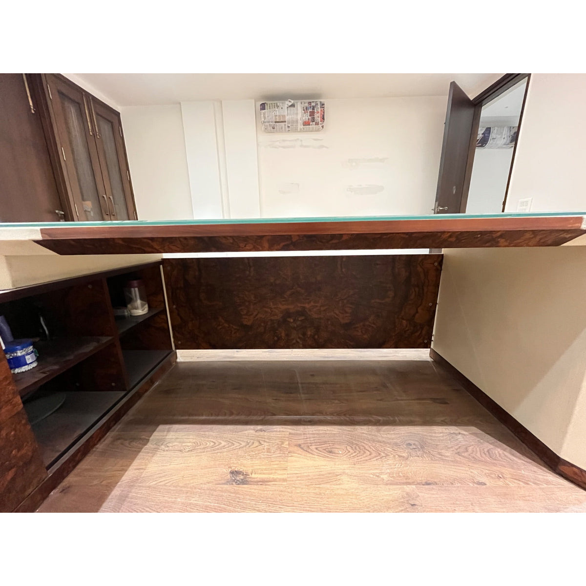 Glass-Top Office Desk with Right Return - photo 3