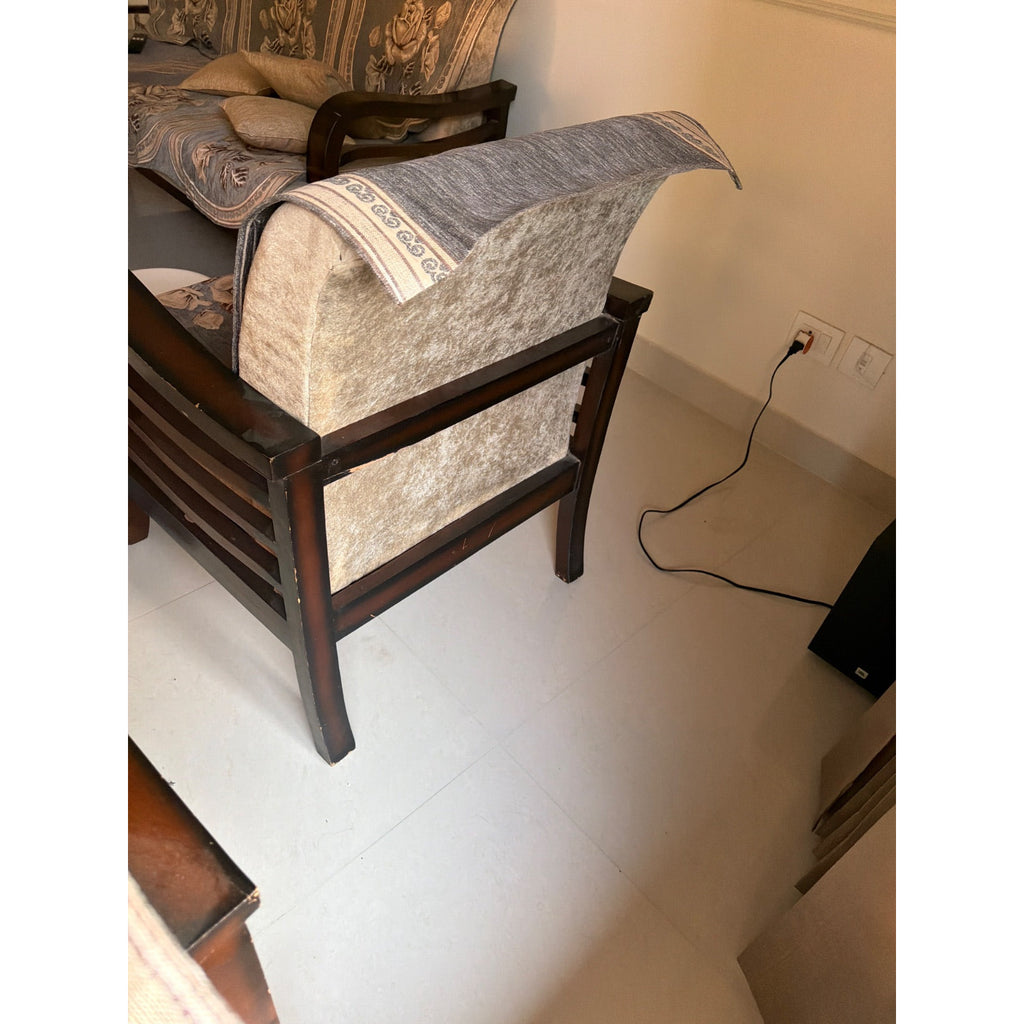 Wooden 3+1+1 Sofa Set with Centre Table - photo 6