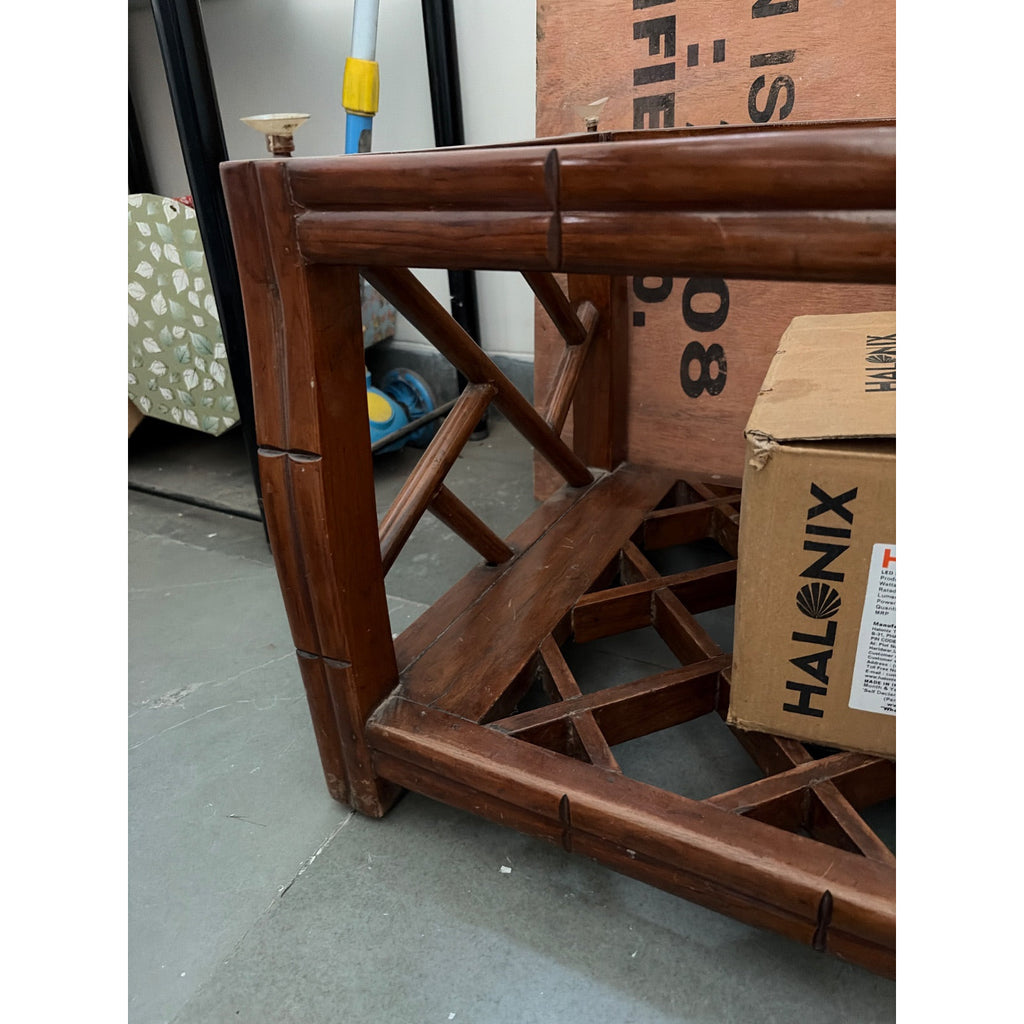 Wooden Centre Table Frame, Glass Top Missing - photo 5