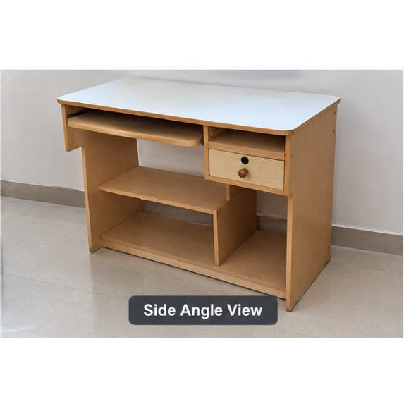 Computer Desk with Keyboard Tray and Storage - photo 3